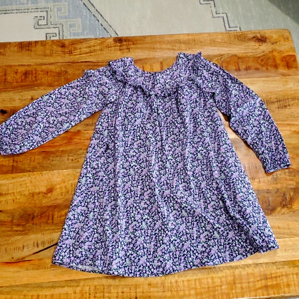Girls, Gap Kids floral, flounce, long sleeve dress. Size, L
